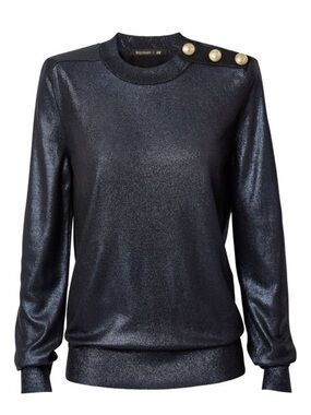 Balmain x H&M Metallic Blue Sweater